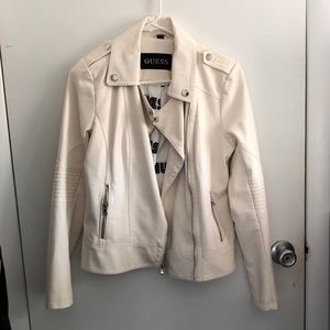 White leather jacket. Size S